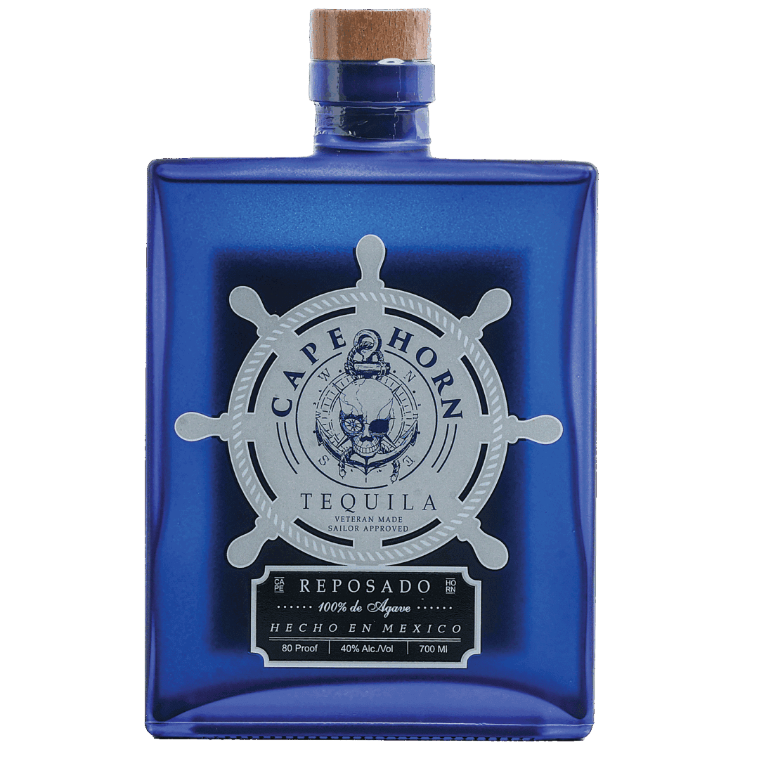 Blue Cape Horn Reposado tequila bottle